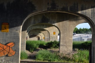 Central avenue viaduct with graffiti