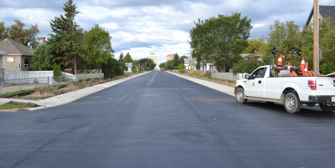 newly paved street