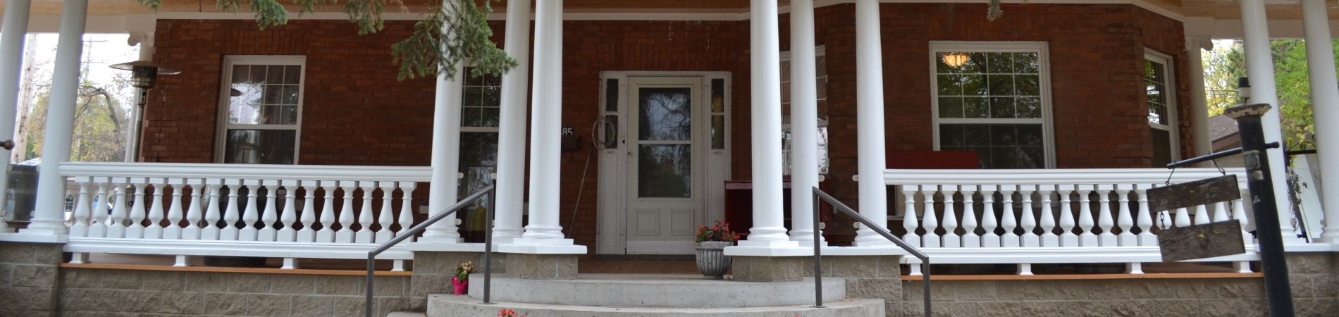 deck on a historical home