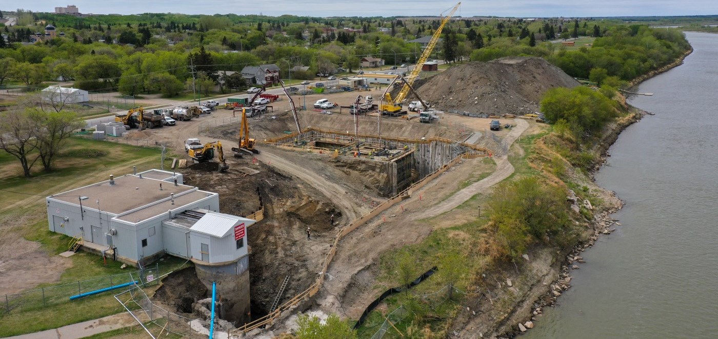 construction of raw water pump house 2021