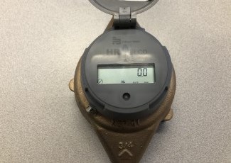 first screen of a water meter