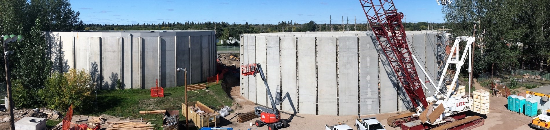 Construction of the second reservoir on River Street