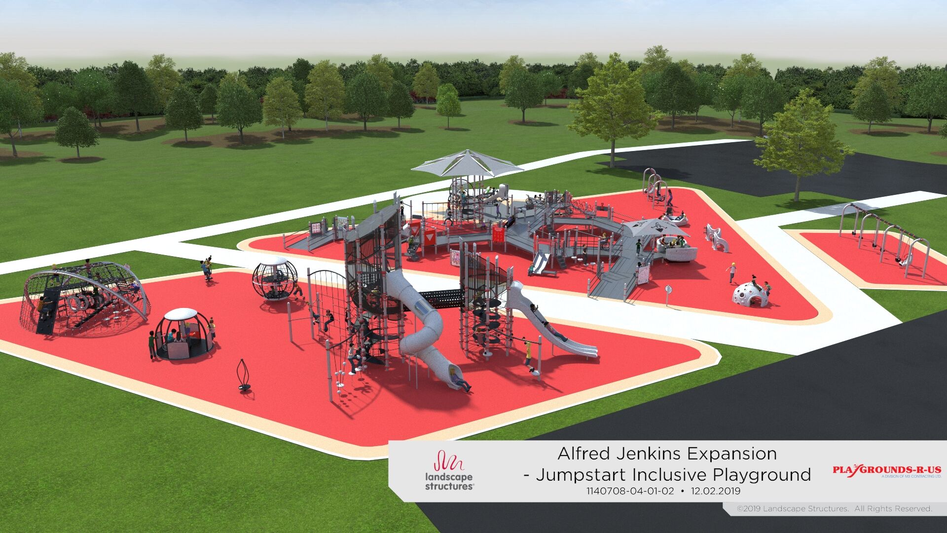 West view of playground expansion
