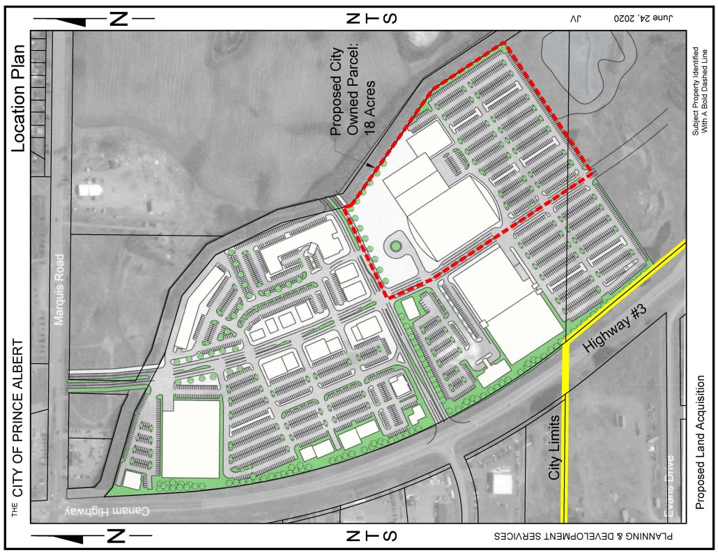 drawing of proposed city-owned parcel