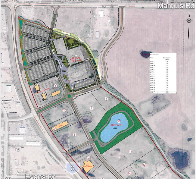 site plan for The Yard District