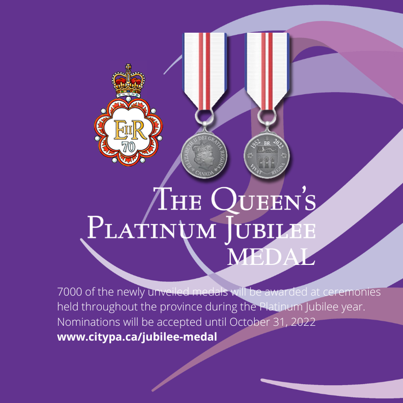 Recognize Citizens with the Platinum Jubilee Medal
