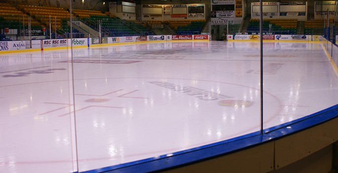 ice surface at an indoor arena
