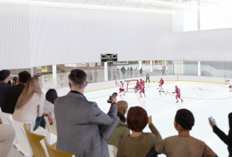 arena view to lobby from seating area