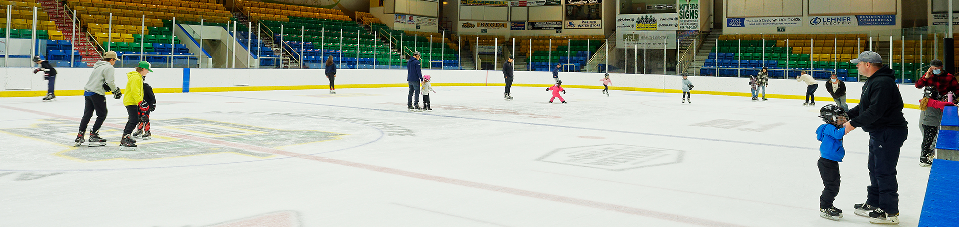 Public skating at the Art Hauser Centre