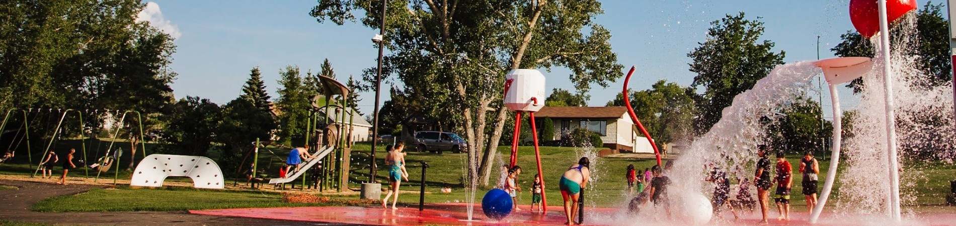 Spray park at lions park