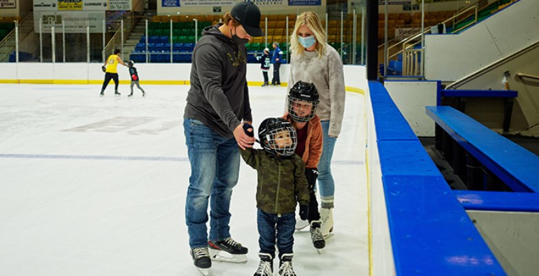 Family skating