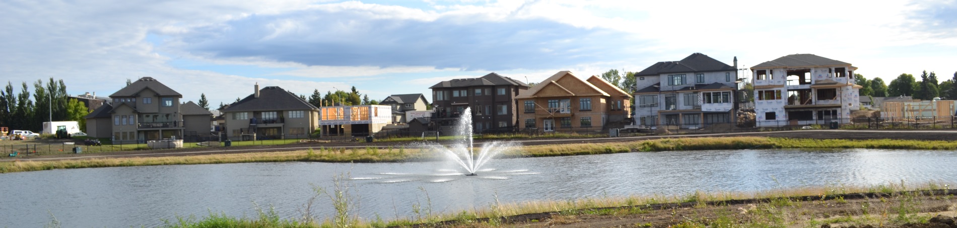 a landscape shot of Lakeview Estates in development