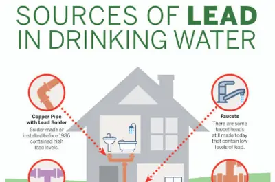 illustration of a home with lead locations identified